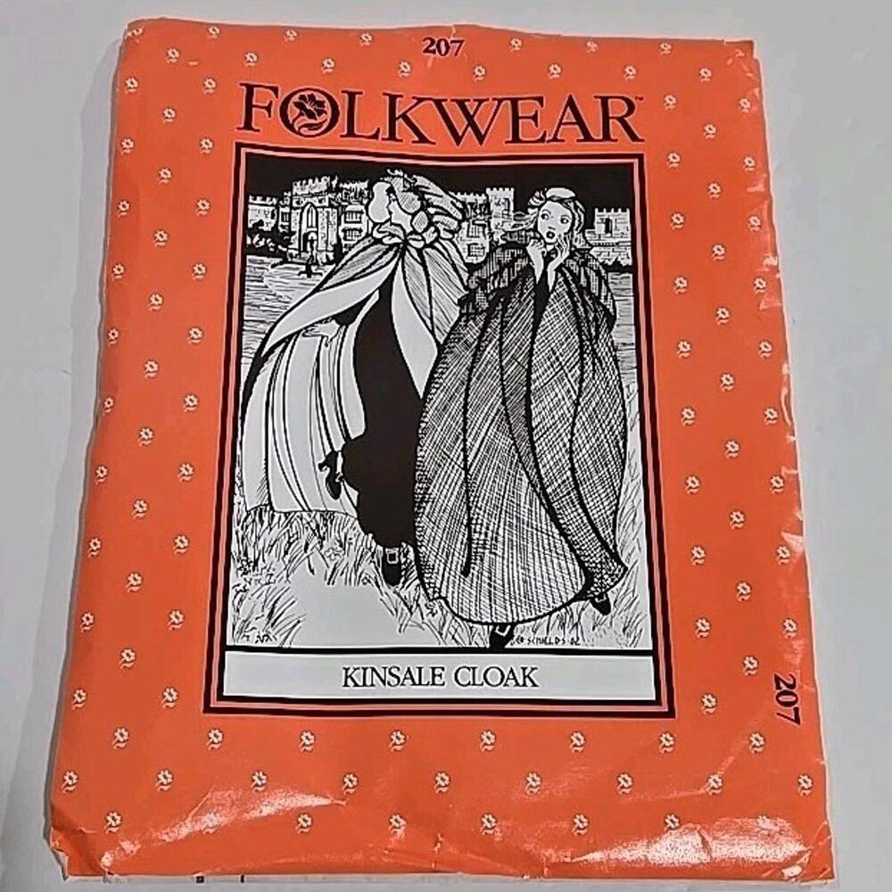 Folkwear Pattern 207 Kinsale Cloak Unisex One Size Vintage 1982 Uncut